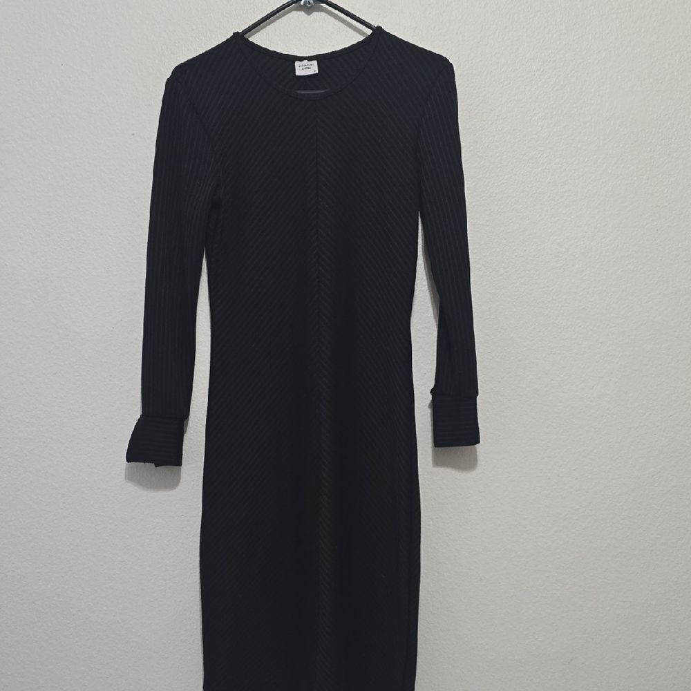 Jaqueline  De Young Black, Knit‎ Ribbed Dress M